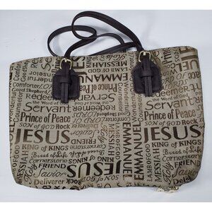 White Dove Designs Bible Bag Names of Jesus Cover Carrying Case Beige